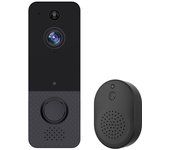 Cámara del timbre de WIFI inalámbrica con el timbre interior IP65 Cámara impermeable del vídeo del timbre Smart negro