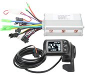Controlador de motor de bicicleta eléctrica sin escobillas de 48 V, 60 V y 350 W, panel LCD GZ3 con acelerador de pulgar