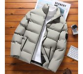 Chaqueta Parka para hombre, otoño invierno, algodón, acolchada, cálida, acolchada, para jóvenes S beige
