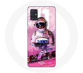 Coque pour Samsung Galaxy A71 Formule 1 Sergio Pérez Pilote de F1 Rose