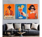 Vintage Aperol Sprite Poster Pop Art Print Inspiración Carro vintage Cocina Arte de la pared Pintura Cóctel Imagen 30cm×40cm NoFrame