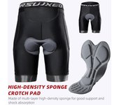 Pantalones cortos de ciclismo acolchados para hombre Pantalones cortos de ciclismo elásticos de secado rápido transpirables con bolsillos XXL
