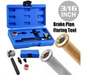 Herramienta profesional para abocardar tuberías de frenos, de mano, para uso en automóviles, kit de abocardado doble SAE de 3/16  para tuberías de cobre, níquel y acero