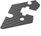 Cubierta antiarena del grupo de dirección TT02, placa de fibra de carbono, placa antipolvo de repuesto para Tamiya TT02 negro