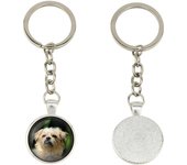 Griffon Bruxellois, Brussels Griffon - keychain in a box, own photo, keychain pendant from Art-Dog brand plata