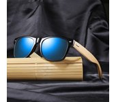 Gafas de sol de madera de bambú para hombre y mujer, clásicas, polarizadas, Uv400, vintage, para conducir, pescar, color negro, con protección Uv400