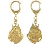 Boxer, Boxer alemán II - Llavero dorado con perro, decoración de bolso, accesorio de lujo de la marca Art-Dog