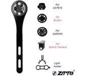 Soporte de ordenador para manillar de bicicleta de carretera, para Garmin/Cateye/Bryton, cámara deportiva negro