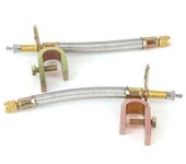 Adaptador de extensión de vástago de válvula de neumático, 2 unidades, manguera trenzada de acero inoxidable, universal, 150 mm