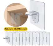Ganchos de soporte para estante, soporte para tablero de armario, adhesivo para armario de cocina y baño, tapones autoadhesivos de pared, organizador de almacenamiento, 1 Uds. 5 Pcs 6cm