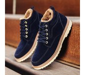 Botas cálidas de invierno para hombre, botines de piel auténtica, zapatos de trabajo de invierno para hombre, botas de nieve de piel para hombre, Botas 452 10 marrón