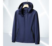 Chaqueta tipo gabardina para hombre, cuello alto, capucha, manga larga, chaqueta para exteriores con cierre de cremallera y bolsillo ajustable M negro