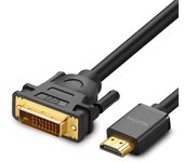 Ugreen 1.5m DVI to HDMI Adapter Cable - 24+1 Pin, 60Hz HD Video Transmission, Black