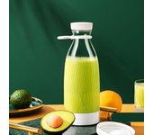 Exprimidor de plástico de grado comestible para PC, portátil, con carga, pequeño vaso para jugo, máquina de jugo multifuncional para el hogar para estudiantes color rosa