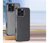 Funda protectora Magsafe para iPhone 16 Pro Max, resistente a la intemperie con fibra de Kevlar y carga inalámbrica para Apple 15, 14, 13 y 12 Pro Max. For iPhone 16 Pro Max negro