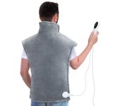 Manta térmica eléctrica de 50 x 90 cm con control de temperatura de 10 velocidades, compresa caliente para hombros, cuello y espalda para invierno