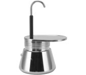 Cafetera portátil Moka Pot de acero inoxidable tipo italiano DIY de gran capacidad y peso ligero