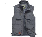 Chalecos para hombre Chaleco de malla Chaquetas sin mangas XXXXL azul oscuro