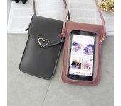 Mini bolsos cruzados de cuero suave para mujer, bandolera de Color liso, bolso para teléfono móvil, bolsos pequeños para niña, nuevo 14*19.5*3cm azul