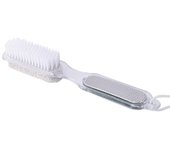 Producto de baño multifunción 4 en 1 herramienta de pulido de pedicura piedra pómez para pies cepillo eliminador de piel muerta blanco