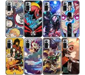 Funda de teléfono Kimetsu No Yaiba Demon Slayer Anime para Xiaomi Redmi Note 11 10 9 8 Pro 11T 10T 10S 9S 8T 9 9A 9C 9T, funda suave negra Redmi 9