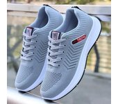 Zapatillas de deporte de moda para hombre, nuevos zapatos de verano para hombre, zapatos deportivos informales transpirables, zapatos para caminar para estudiantes, zapatos para hombre 39 gris