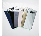 Tapa de batería de vidrio trasero para Samsung Galaxy Note 8 N950 N950F Cubierta de carcasa de vidrio trasero + Adhesivo + Marco de lente de vidrio de cámara negro