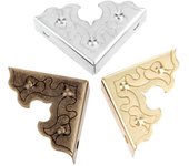 10 piezas de soportes de esquina para muebles antiguos, artesanías de metal, joyero, caja de madera de 10 mm, protector de esquinas decorativo.
