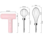 Mezclador de crema eléctrico USB de alta potencia, recargable, cocina, hogar, Mini batidor de acero inoxidable para hornear