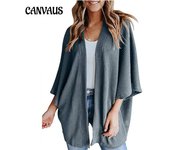 Cárdigan de mujer de primavera y otoño, cárdigan holgado, top de punto de talla grande XL negro