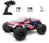 KYAMRC KY-2819A 1:18 RC coche todo terreno 4WD todoterreno Control remoto camión sobre orugas 2,4 GHz 35 KM/H color rosa