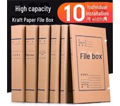 Caja de almacenamiento de archivos de papel kraft de gran capacidad A4 para oficina 1cm (single unit)