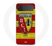 Coque Maniacase pour Samsung Galaxy Z Flip4 rcl lens original jaune et rouge
