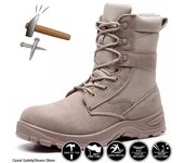 Botas de seguridad para el trabajo para hombre, botas con punta de acero, zapatos de trabajo protectores para otoño e invierno, zapatos de seguridad deportivos para hombre a prueba de pinchazos, botas de senderismo 46