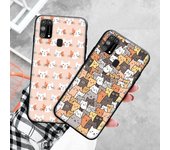 Funda negra para Xiaomi Redmi 13C Note 9 iPhone XR 7 8 14 15 11 12 13 X XS Pro Max Samsung A25 S23 S24 FE Ultra Plus Gatos lindos Samsung S24 Ultra abismo