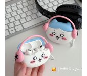 Funda protectora de silicona con diseño de conejo musical de dibujos animados en 3D para Airpods Pro 2, Airpods 3, Airpods 1 y 2, para niños y niñas. For Airpods 1 2