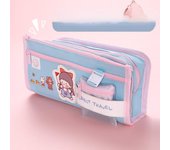 1 bolsa de lápices de la PC, caja de lápices, bolsa bonita, papelería coreana, bolsa de lápices para la vuelta a la escuela, lápiz bonito LXY color rosa