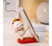 1 soporte para teléfono móvil y tableta con bonito dibujo de gato: soporte decorativo para escritorio de oficina para tabletas y teléfonos