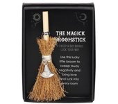 Algo diferente Mini Magick Sombrero de bruja Palo de escoba One Size plata/marrón