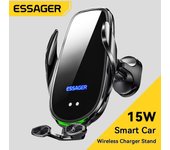 Essager-cargador inalámbrico Qi de 15W, soporte para teléfono de coche, montaje en salida de aire para iPhone 14, 13, 12 X Pro Max, Xiaomi, Huawei, carga rápida negro