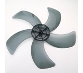Repuesto de aspas de ventilador de plástico de 16 pulgadas con cubierta de tuerca para ventilador de pedestal de pie universal, ventilador de mesa, accesorios generales negro