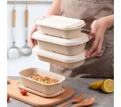 25pcs Disposable degradable light food box fitness meal salad cake packaging takeaway separate lunch box Sugarcane Bento box