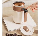Taza magnética automática de 400 ml con agitación automática y pantalla LCD, taza para mezclar café, leche y jugo, tazas térmicas inteligentes recargables por USB 400ML negro