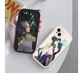 Funda de teléfono Genshin Impact Xiao para iPhone 14 11 12 13 Pro Max X XR XSMax 6 6S 7 8 Plus SE 2022 Funda de teléfono de color piel de cordero suave iPhone 14