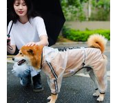 Chubasquero impermeable para perros, ropa para mascotas, chubasquero transparente para perros medianos y grandes, mono de peluche para chihuahua XS transparente