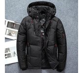 Invierno Espesar Hombres Abajo Abrigos Nieve Parkas Desmontable Caliente Abajo Chaquetas Ropa de abrigo M gris