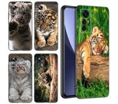 Funda de silicona negra con diseño de tigre para Xiaomi Mi 9 SE 8 10T 11 12 13 Lite 9T 11T 12S 12T 13T 14 Pro 5G NE 11i 12X Xiaomi Mi 8