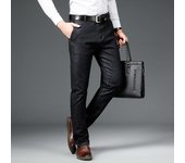 Pantalones vaqueros de negocios elásticos de algodón Modal, pantalones cómodos de otoño para hombre, pantalones vaqueros casuales cómodos de cintura media para otoño 28