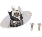 Placa de conector de guitarra universal de metal ovalado de 14 pulgadas para guitarras estilo Tele.