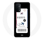 Coque pour Oppo A54 5G Billet d'avion Seoul Corée du Sud